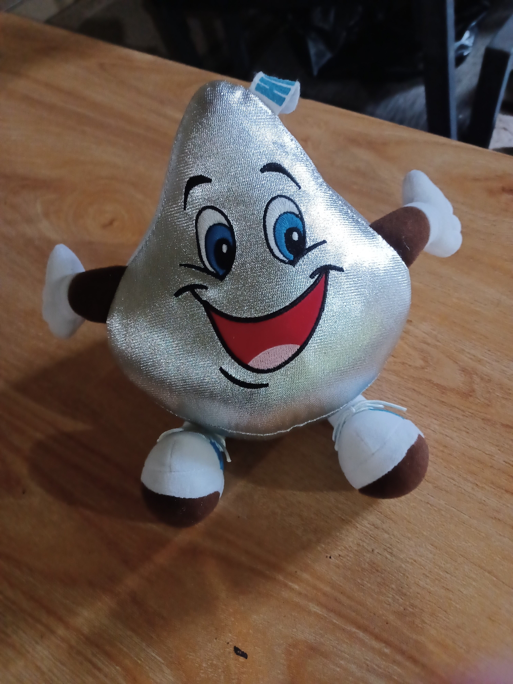 Silver Smiling Hershey Kiss Plush Toy - Kids Stuffed Character